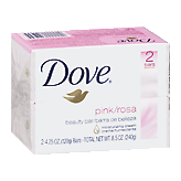 Dove  pink beauty bar for deep moisture, 1/4 moisturizing cream Left Picture